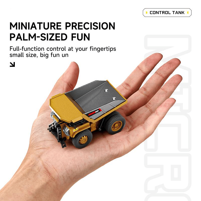 BuildN’Move™ 1:64 Premium Mini RC Byggset – Gaffeltruck, Grävmaskin & Tipptruck