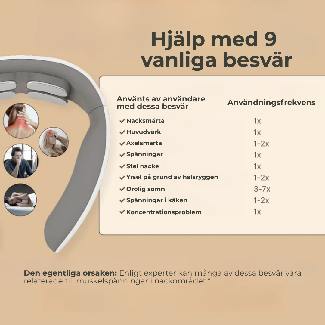 NeckEase™ 11-i-1 Nacklösning | Slappna av i dina nackmuskler på bara 15 minuter – var och när du vill
