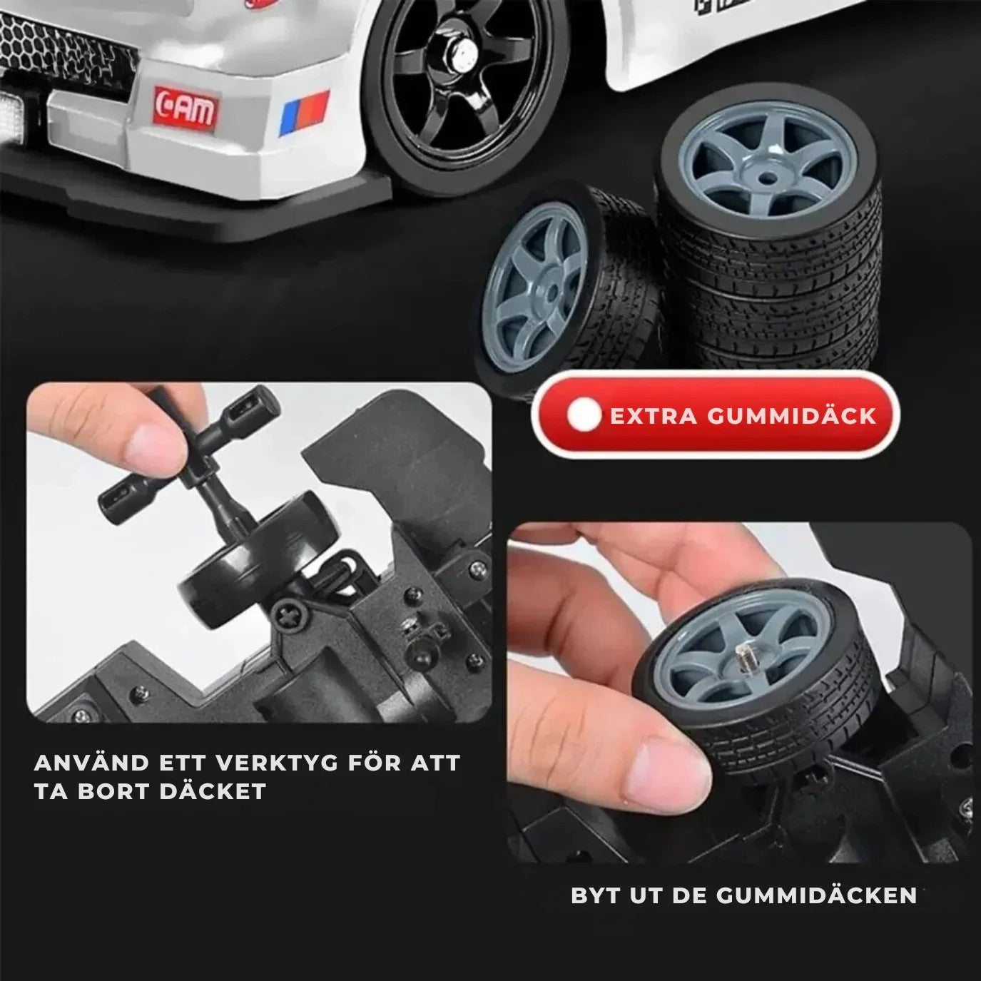 DriftX™ GTR | 4WD Drift-RC-Bil, Snabbladdning & Action!