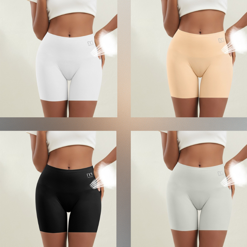 ComforaFlex™ | 4-pack Andningsbara och bekväma formande shorts – Ultimat stödjande underkläder