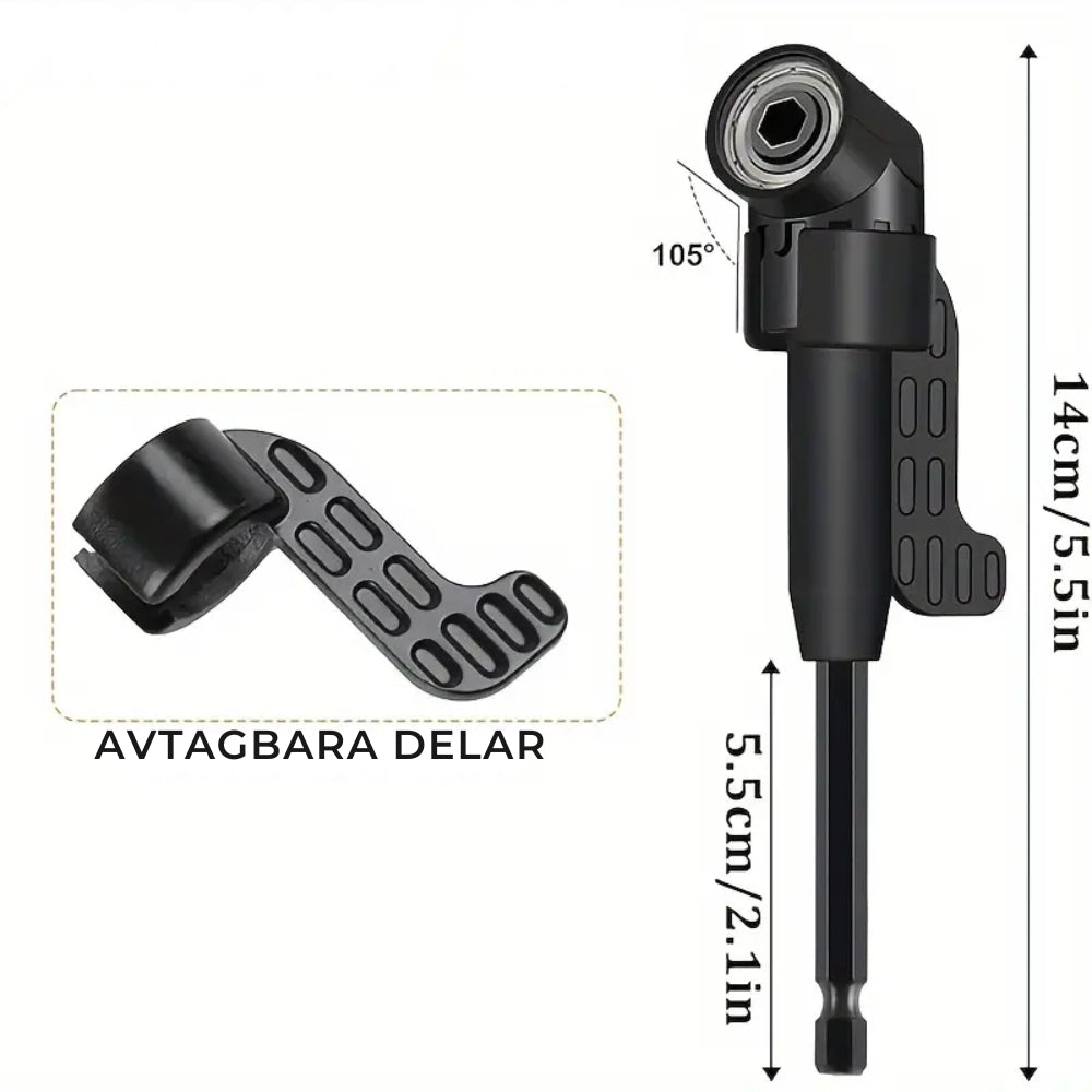 FlexiAngle™ 105° Pro Adapter - Nå varje hörn utan krångel