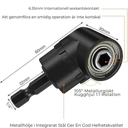 FlexiAngle™ 105° Pro Adapter - Nå varje hörn utan krångel