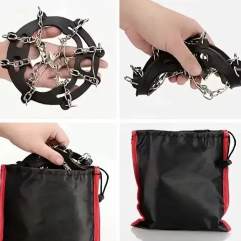 FrostGrip: Pull-On Snökedjor för Skor (1 Par: 2-Pack)